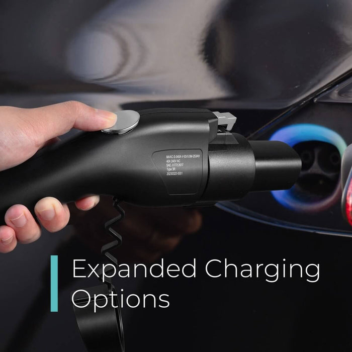 Lectron J1772 to Tesla (NACS) Adapter | 80A | Charge Your Tesla at Any Public Station