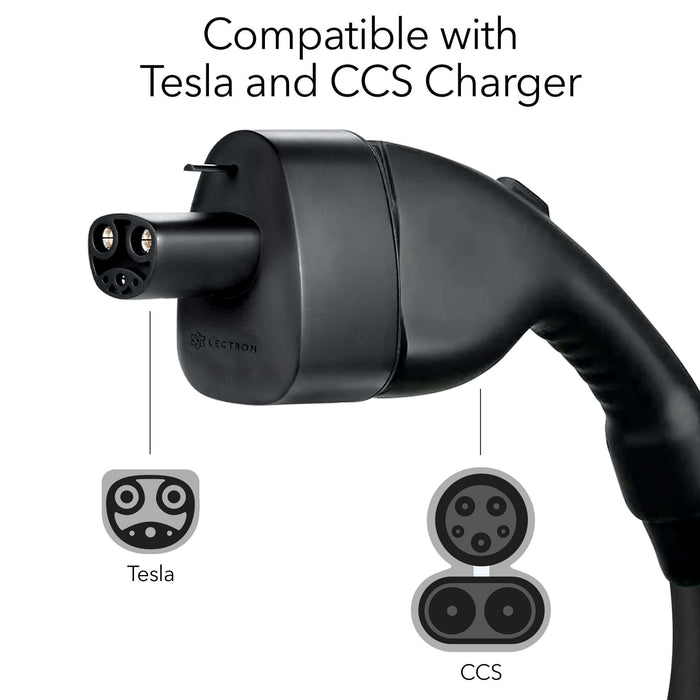 Lectron CCS to Tesla (NACS) Adapter | 500A Fast EV Charging for Tesla Models S/3/X/Y