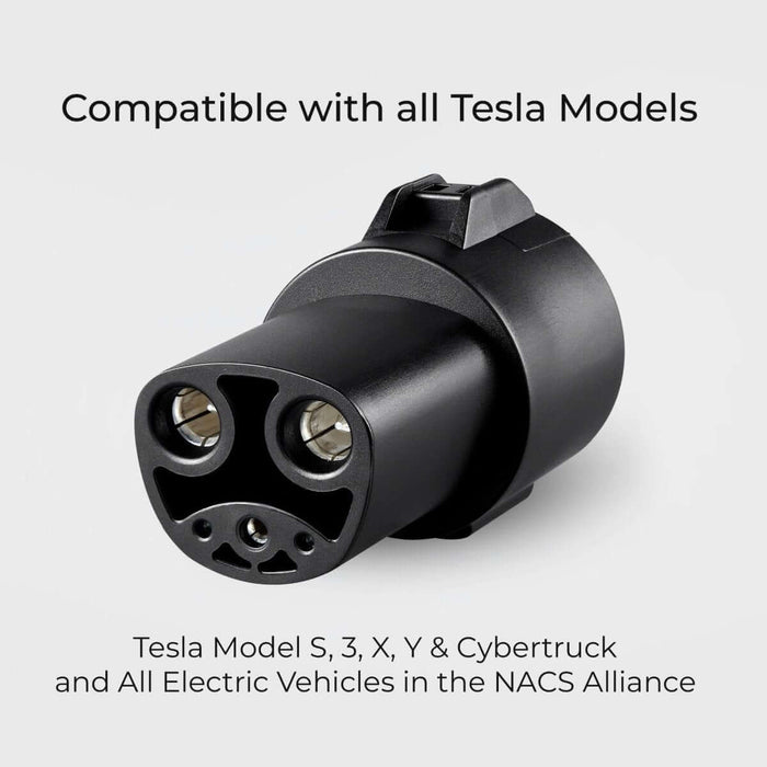 Lectron J1772 to Tesla (NACS) Adapter | 80A | Charge Your Tesla at Any Public Station