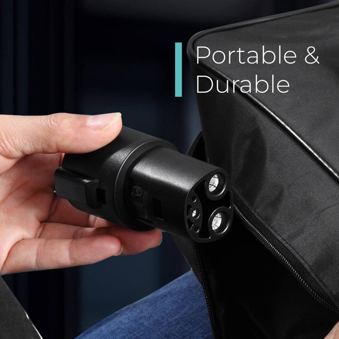 Lectron J1772 to Tesla (NACS) Adapter | 80A | Charge Your Tesla at Any Public Station
